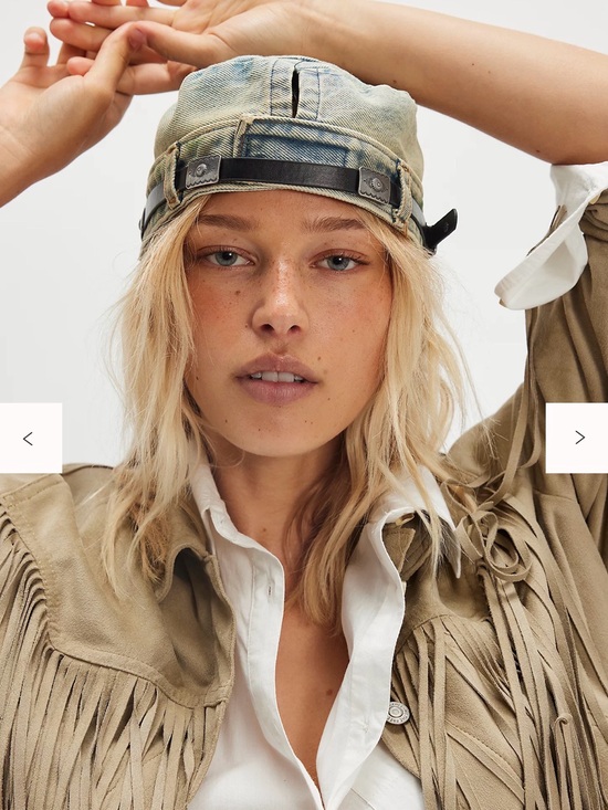 Free People Accessories - Free People Washed Denim Cadet Hat Cap